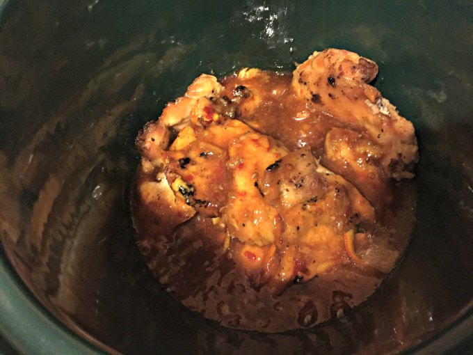 Crock pot saucy orange chicken
